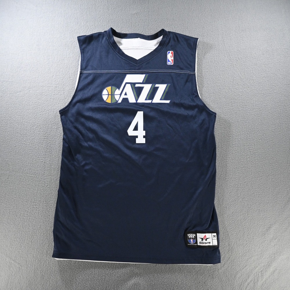 Alleson Athletic Mens Utah Jazz Reversible Basketball Jersey Medium Navy White